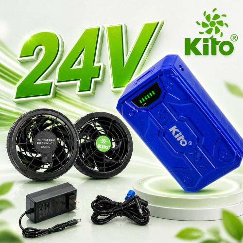 Bộ Phụ Kiện Áo Điều Hòa KITO KZT03 Chính Hãng – Quạt 24V Siêu Khỏe